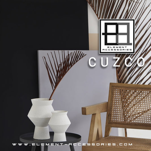 Moderne Keramikvase mit rauer weißer Oberfläche, eckige runde Form, CUZCO 20 weiß - Yucca Deko
