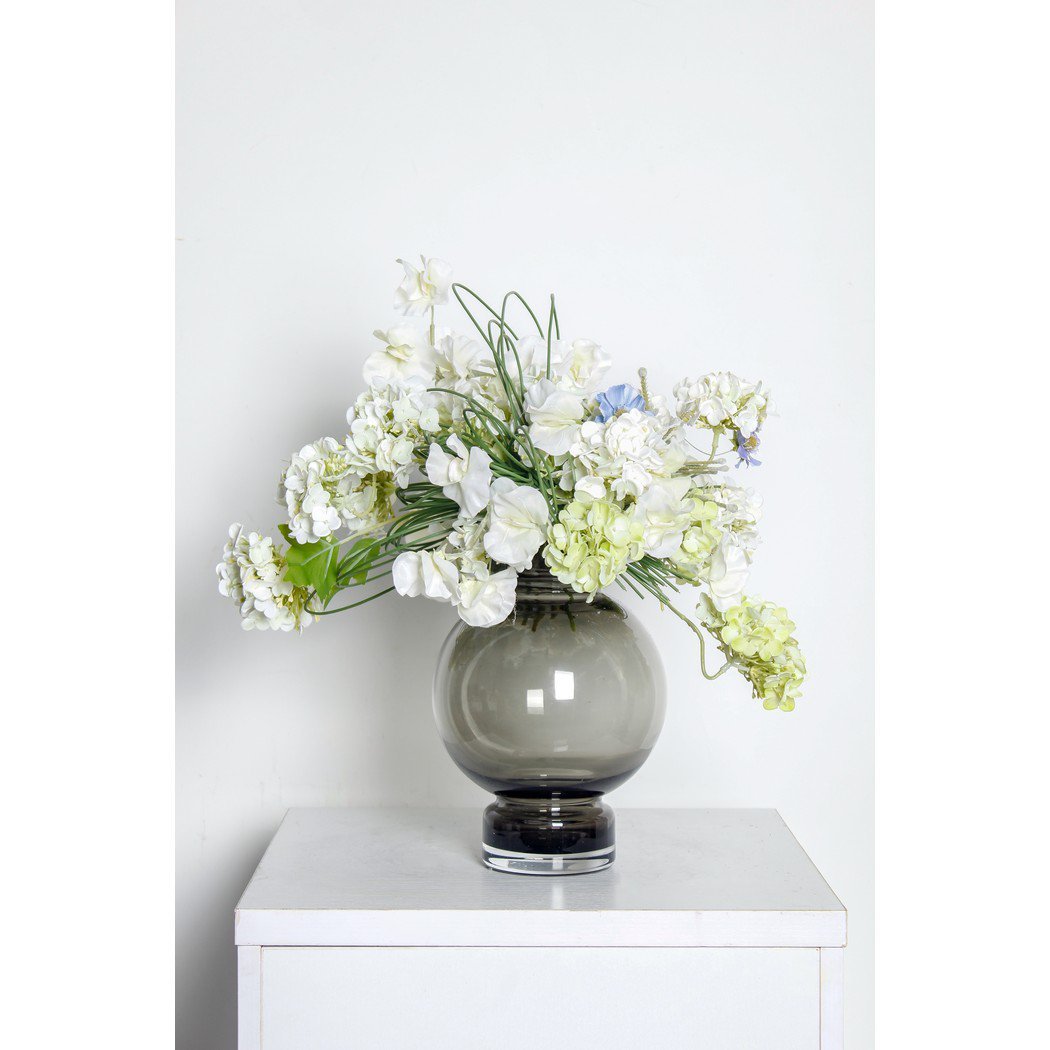 moderne kugelförmige Luxusvase ORURO – 9 mm dickes Glas - Yucca Deko