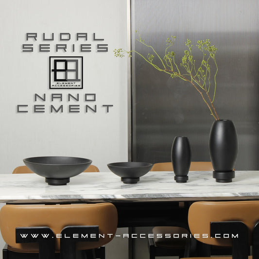 Moderne Nano-Zementvase, innovatives Design. RUD30BK - Yucca Deko