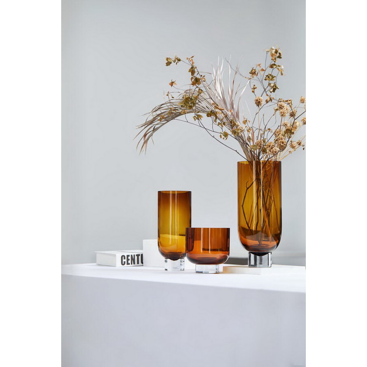 Moderne niedrige Vase oder Schale, Sober Design, OMAHA07AM - Yucca Deko