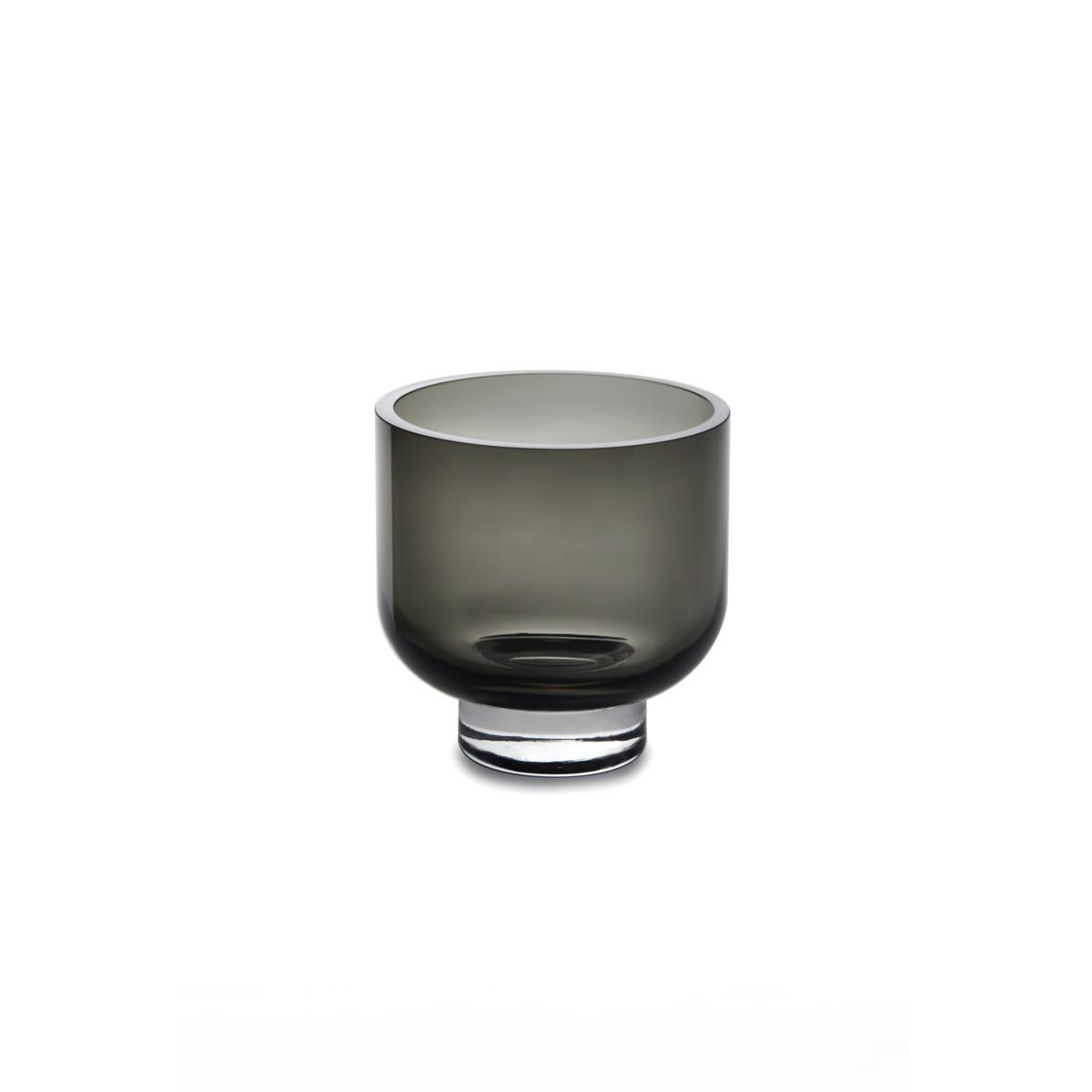 Moderne niedrige Vase oder Schale, Sober Design, OMAHA07GR - Yucca Deko