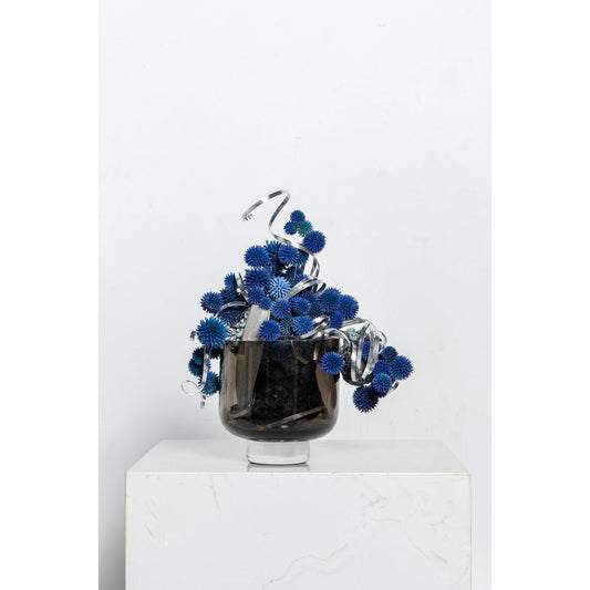 Moderne niedrige Vase oder Schale, Sober Design, OMAHA07GR - Yucca Deko