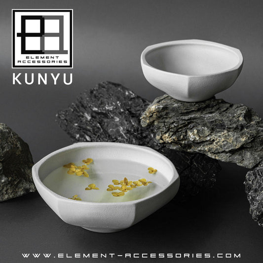 Moderne Schüssel im asiatischen Stil, hochwertiges Design und Finish, KUNYU22WH - Yucca Deko