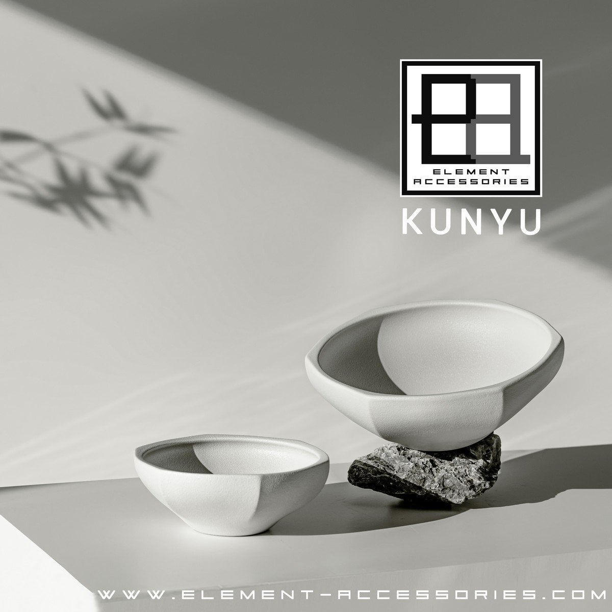Moderne Schüssel im asiatischen Stil, hochwertiges Design und Finish, KUNYU30WH - Yucca Deko
