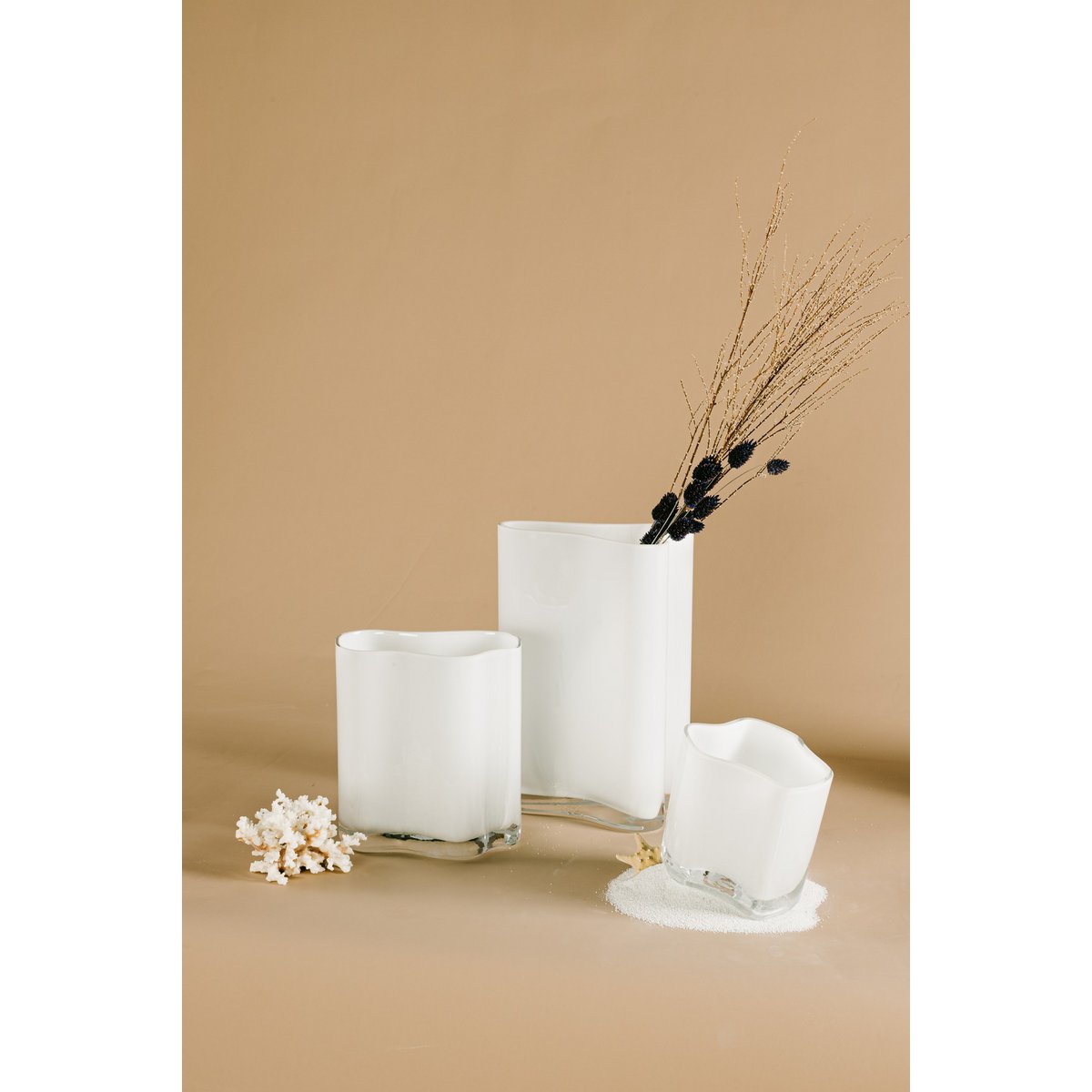Neue große Schüssel oder Teller im modernen Design, inspiriert von CORAL und Aalto, COR08WH - Yucca Deko
