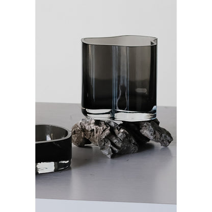 Neue moderne Designvase, inspiriert von CORAL und Aalto, COR13 grau - Yucca Deko