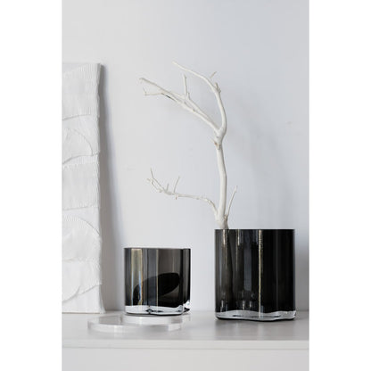 Neue moderne Designvase, inspiriert von CORAL und Aalto, COR13 grau - Yucca Deko