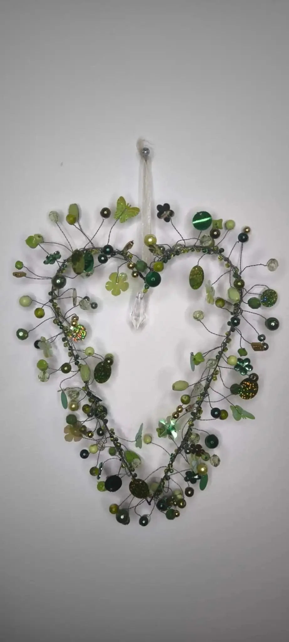 Perlen Herz Bell Arte Hängend 30cm - Yucca Deko