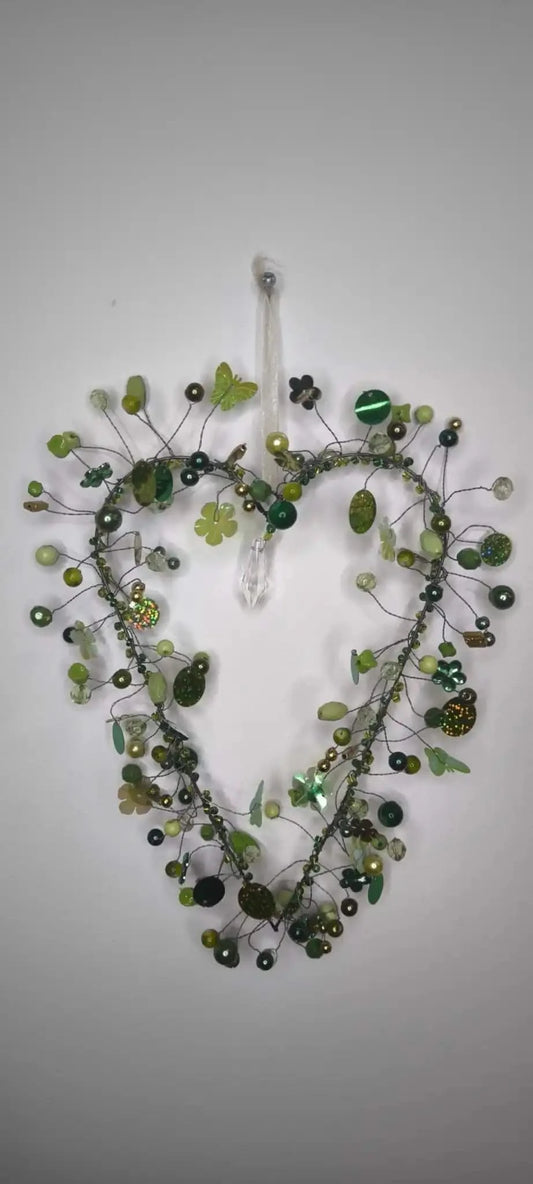 Perlen Herz Bell Arte Hängend 30cm - Yucca Deko