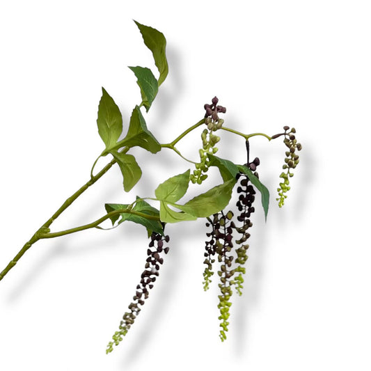 Phytolacca Americana Deep Purple -04 | Seide Künstliche Blütenlänge 65 cm 1pcs - Yucca Deko