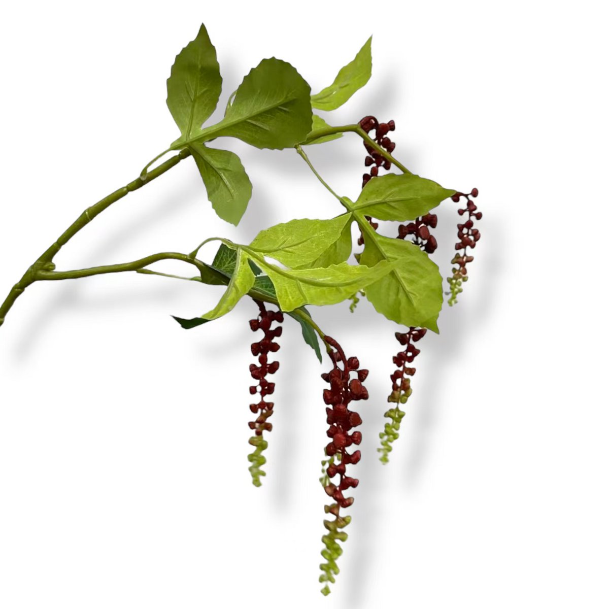 Phytolacca Americana Red-03 | Seide Künstliche Blütenlänge 65 cm 1pcs - Yucca Deko