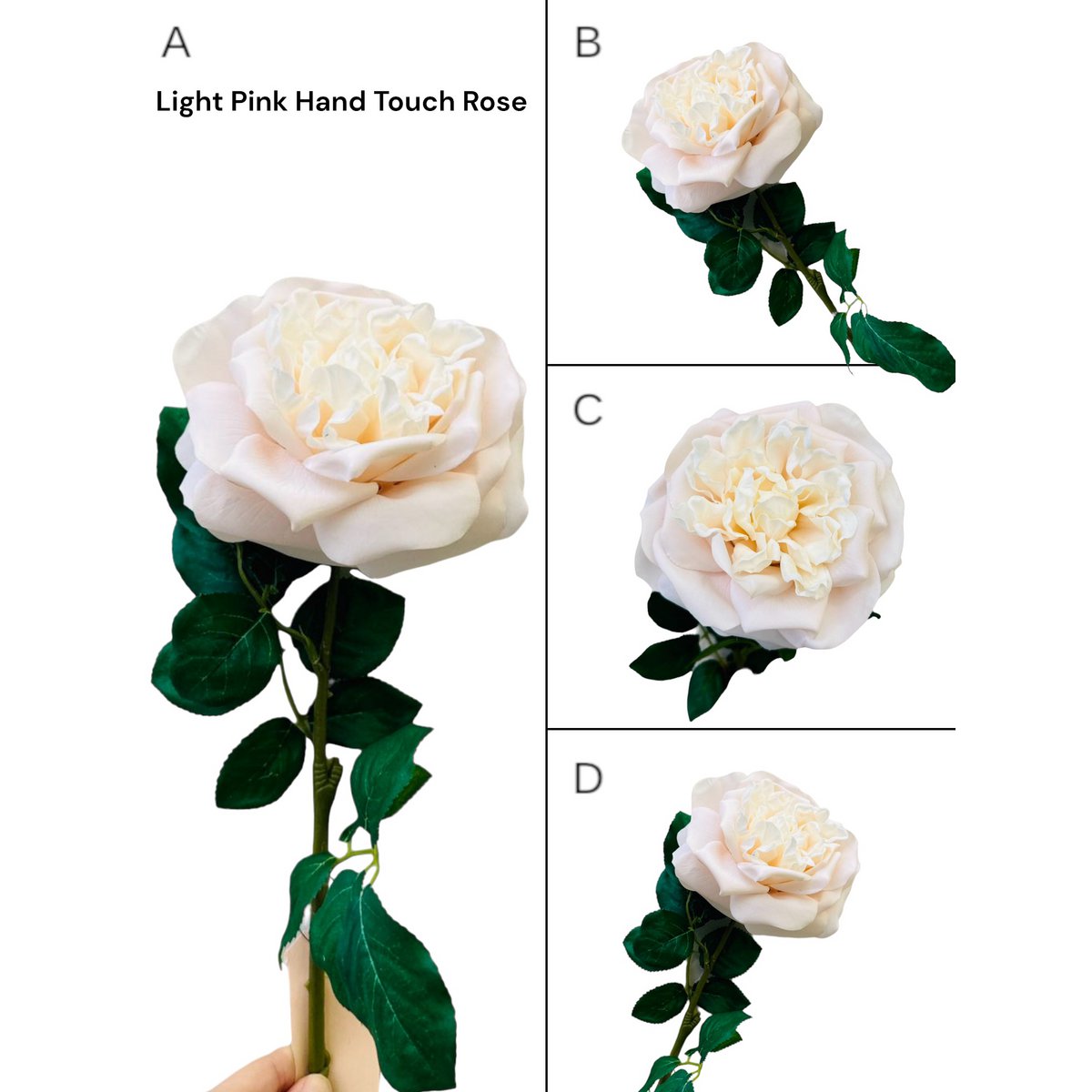QMF Hand Touch Rose 65cm 1ST rot - Yucca Deko