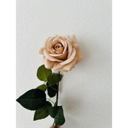 QMF Hand Touch Rose72cm Champagner 2ST - Yucca Deko