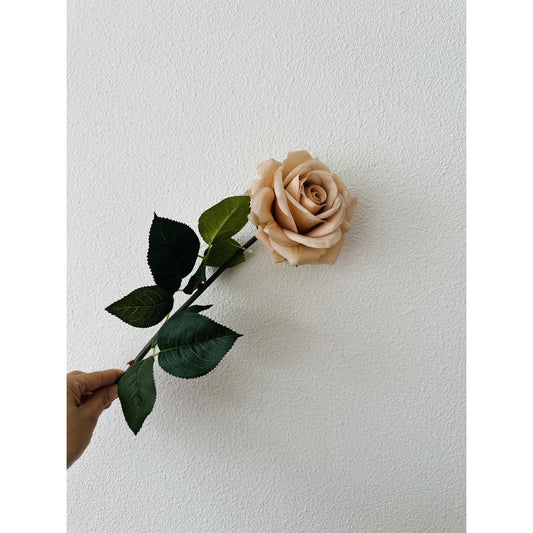 QMF Hand Touch Rose72cm Champagner 2ST - Yucca Deko
