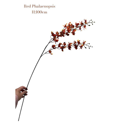 Red Phalaenopsis | Seide Künstliche Blütenlänge 100 1pcs - Yucca Deko