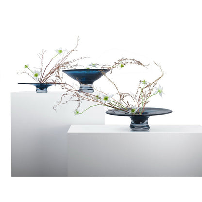 Runde konische Vase oder Schale, tieftintenblaue Farbe: ALAIN - Yucca Deko