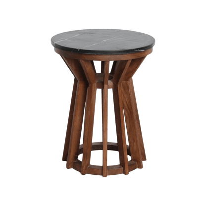 Sabah Beistelltisch Marmor schwarz - 40x40x50 cm - Yucca Deko