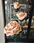 Schaumstoffblume 3 Rosen Set Champagne - Yucca Deko