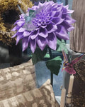 Schaumstoffblume Dahlie Violett - Yucca Deko