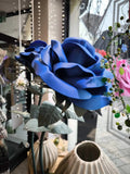 Schaumstoffblume Rose Blau - Yucca Deko