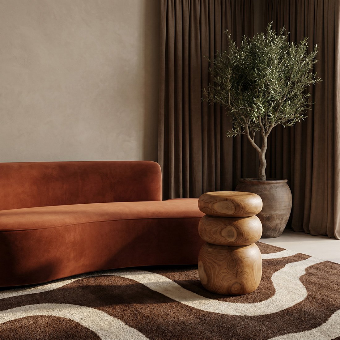 Tao Beistelltisch/Hocker aus Teakholz – 35 x 35 x 45 cm - Yucca Deko