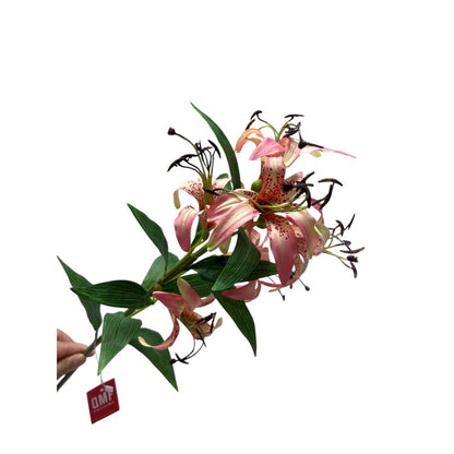 Tiger Lily Pink | Seide Künstliche Blütenlänge 68 cm 1pcs - Yucca Deko