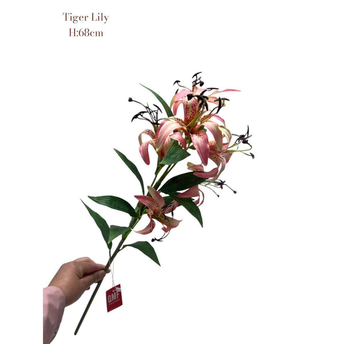 Tiger Lily Pink | Seide Künstliche Blütenlänge 68 cm 1pcs - Yucca Deko