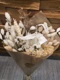 Trockenblumenstrauß Feldstrauß Elegant mittel 50cm weiß - Yucca Deko