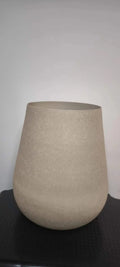 Vase Aluminium Present Time Beige 25x24cm - Yucca Deko