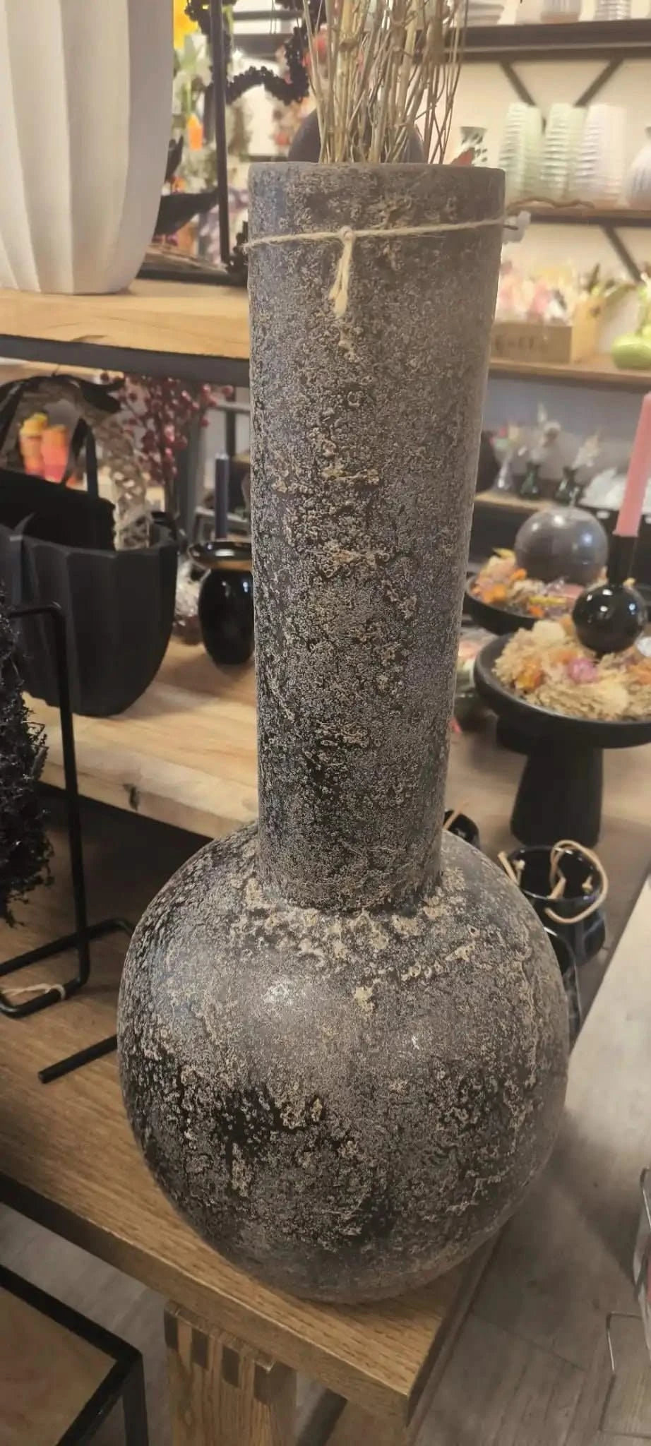 Vase Steinmehl 69cm - Yucca Deko