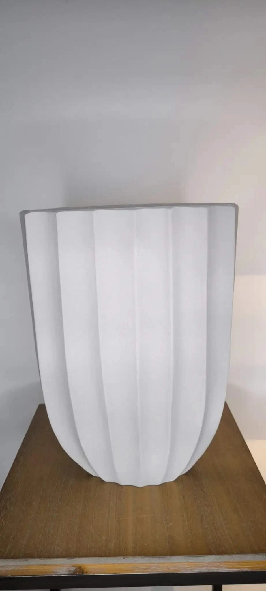 Vase Töpferton Sandfarbe Matt 42cm x 30cm - Yucca Deko
