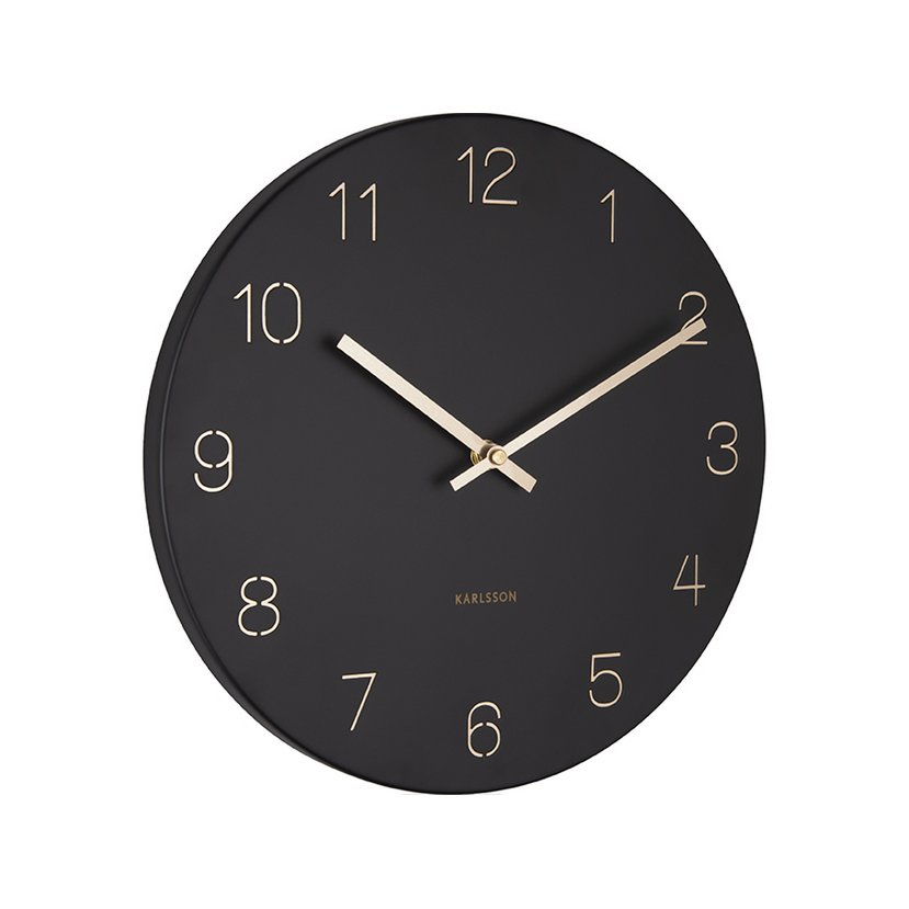 Wanduhr-Charm mit gravierten Zahlen, klein - Yucca Deko