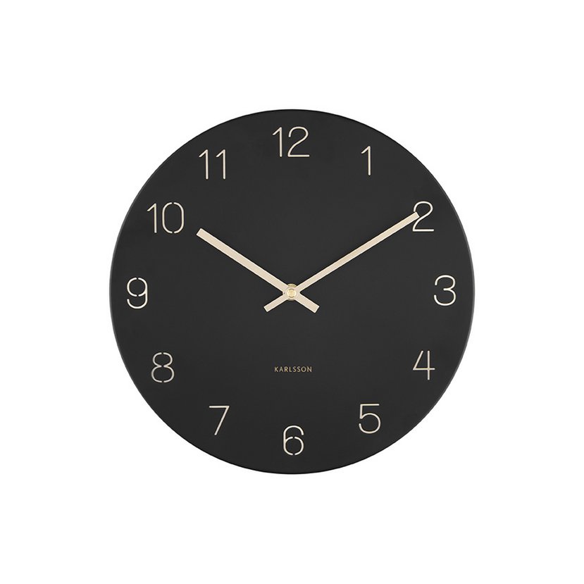 Wanduhr-Charm mit gravierten Zahlen, klein - Yucca Deko