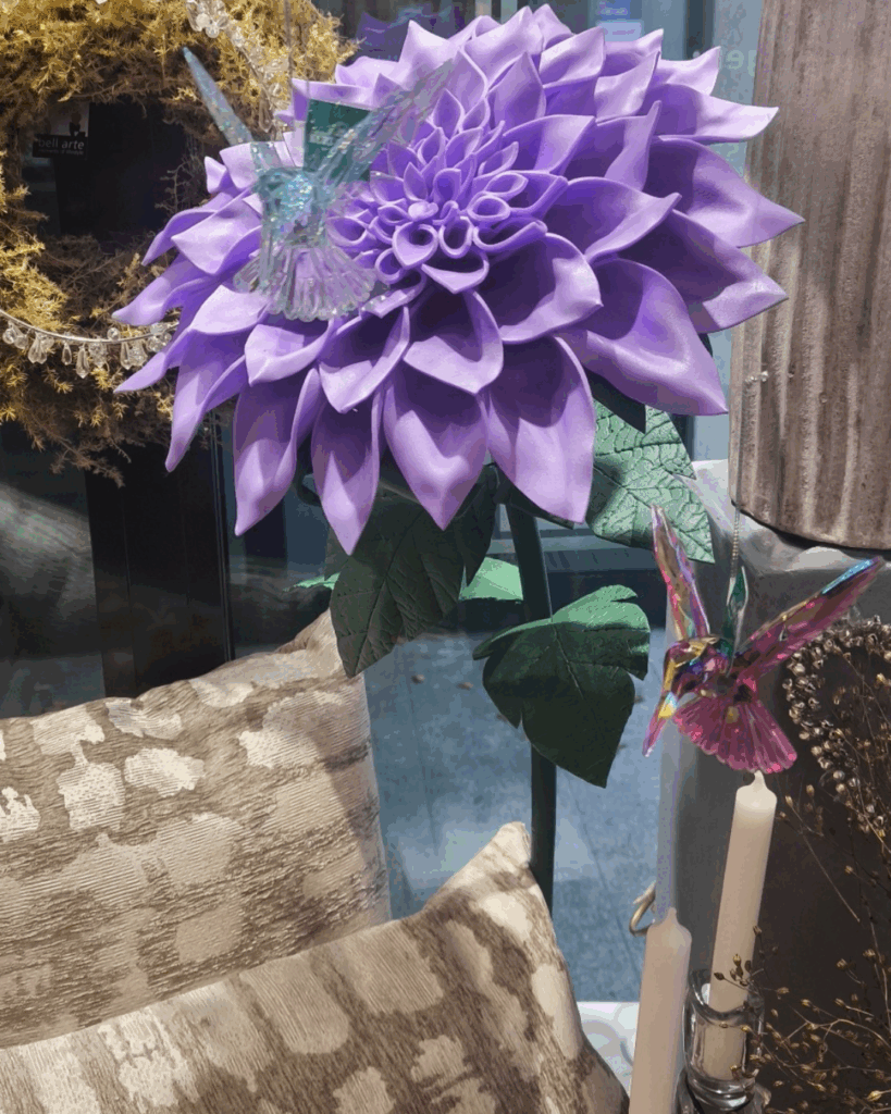 Schaumstoffblume Dahlie Violett