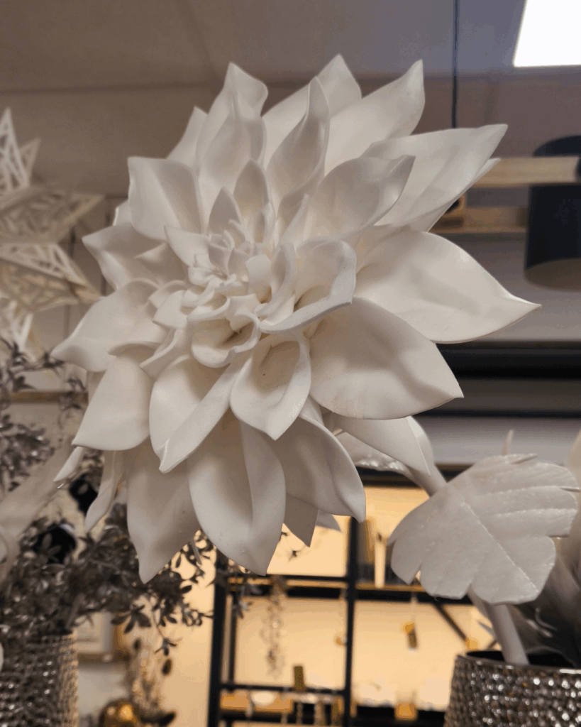 Schaumstoffblumen Dahlie Handarbeit