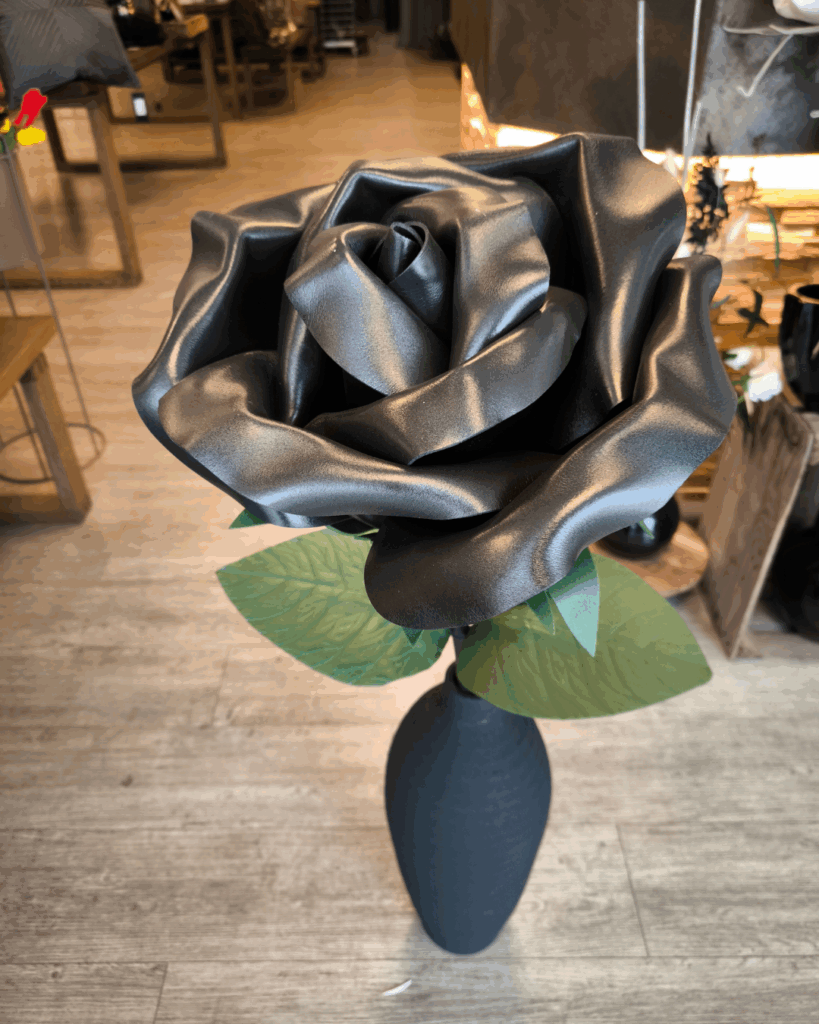 Schaumstoffblume Schwarz Rose
