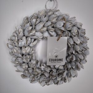 Kranz Trockenblumen BakuliFrüchte Weiß