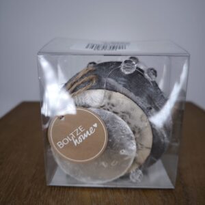 Muschelgirlande Boltze Capiz 180cm Dunkelgrau Mit Perlen