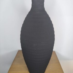 Vase Töpferton 40cm Handarbeit Schwarz