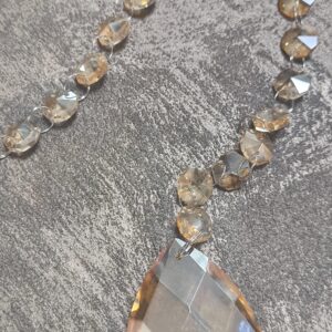 Glasanhänger Sonnenfänger 42 cm lang braune Glaskugel