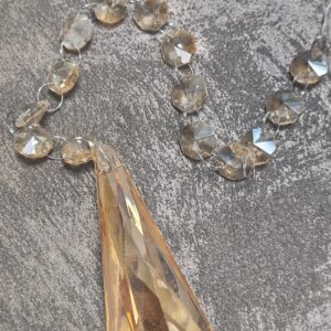 Glasanhänger Sonnenfänger 42 cm lang brauner Tropfen