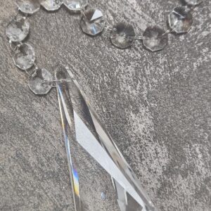 Glasanhänger Sonnenfänger 42 cm lang transparenter Tropfen